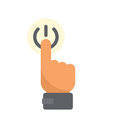 Turn Off Button Icon Flat Light Power