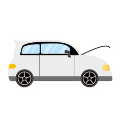 Car With Open Bonnet Mechanic Icon