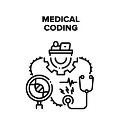 Medical Coding Concept Black