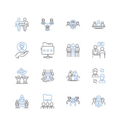 Peaceful Protest Line Icons Collection Activism