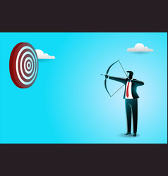 Business Concept Businessman Aiming At Target