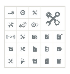 Car Parts Icon Set Service