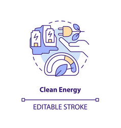 Clean Energy Concept Icon