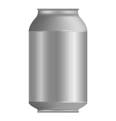 Metallic Tin Can For Food Front View