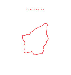 San Marino Editable Outline Map