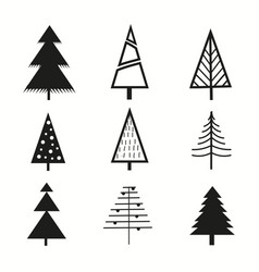 Set Of Christmas Trees