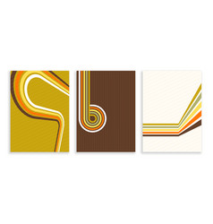 Collection Of Abstract Set Of Retro Lines Poster