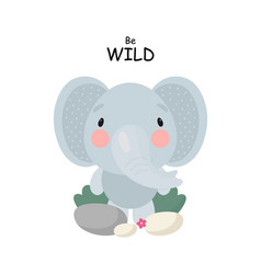 Cute Elephant Cartoon Style