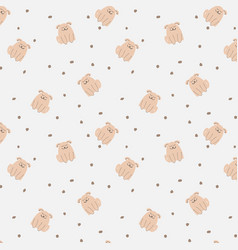 Hand Drawn Sleepy Dog Pattern Background