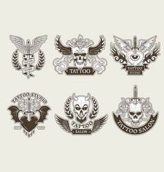 Tattoo Badges Art Template For Body Painting