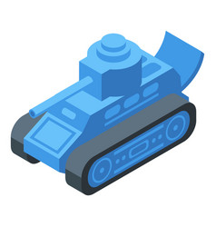 Blue Tank Icon Isometric Military Gun