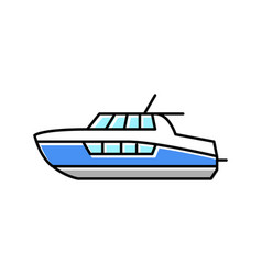 Cabin Cruiser Boat Color Icon