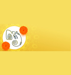 Hindu Festival Ganesh Chaturthi Yellow Background