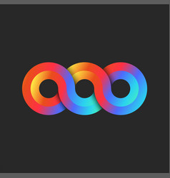 Infinity 3d Logo Rainbow Gradient Endless 3