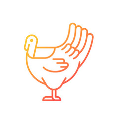 Male Turkey Gradient Linear Icon