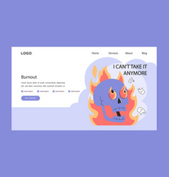 Professional Burnout Web Banner Or Landing Page