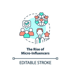 Rise Of Micro Influencers Concept Icon