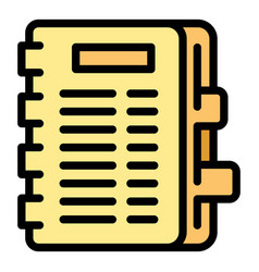 Safe Notebook Icon Flat