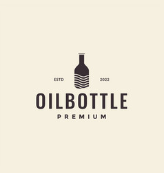 Simple Bottle Oil Beauty Hipster Logo Design