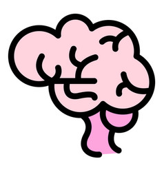 Body Brain Icon Color Outline