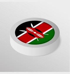 Eps10 Patriotic Shield With Flag Of Kenya