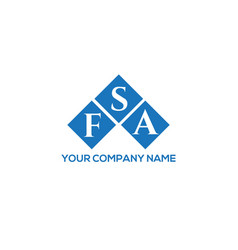 Fsa Letter Logo Design On White Background