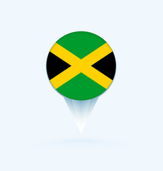 Map Pointer With Flag Of Jamaica