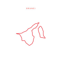 Brunei Editable Outline Map