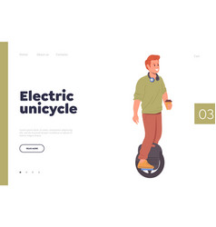 Electric Unicycle Landing Page Design Template