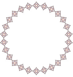 Decorative Round Frame With Floral Pattern