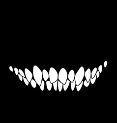 Monster mouth with sharp multicolored teeth Vector Image