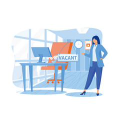 Open Vacancy Concept Vacant Job Position Cartoon