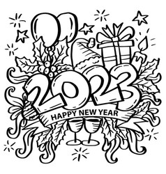 Coloring Pages New Years 2023