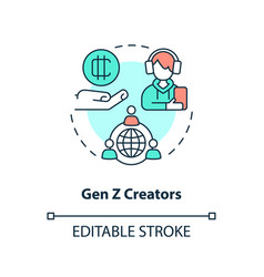 Gen Z Creators Concept Icon