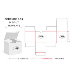 Perfume Box Die Cut Template