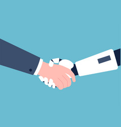 Shake Robot Hand Handshake Human And Android