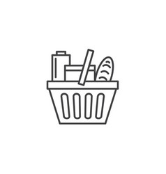 Grocery Shopping Icon Set Basket Market And