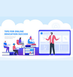 Online Education Webinar Or Video Seminar Concept