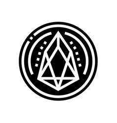 Eos Cryptocurrency Coin Glyph Icon