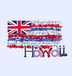 Flower Lei Hawaiian Flag