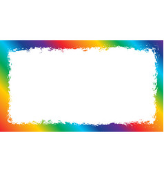 Grunge Frame Rectangle With Gradient Rainbow Color