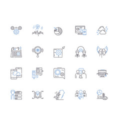 Organizational Development Outline Icons