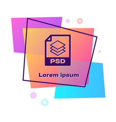 Purple Psd File Document Download Button Icon