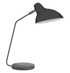 Black Table Lamp On A White Background