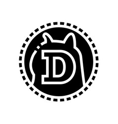 Dogecoin Cryptocurrency Coin Glyph Icon