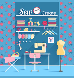 Sewing Room Concept Design Poster