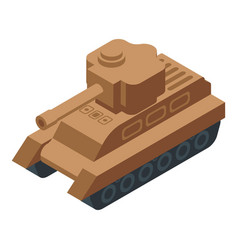 Combat Gun Icon Isometric Military Tank