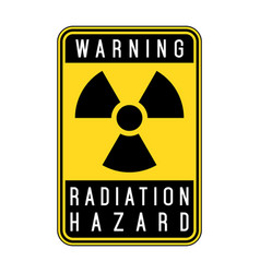 Radiation sign radioactivity warning caution Vector Image