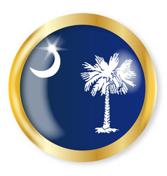 South carolina proud flag button Royalty Free Vector Image