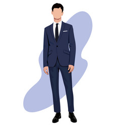 A Man In Business Suit Flat Style